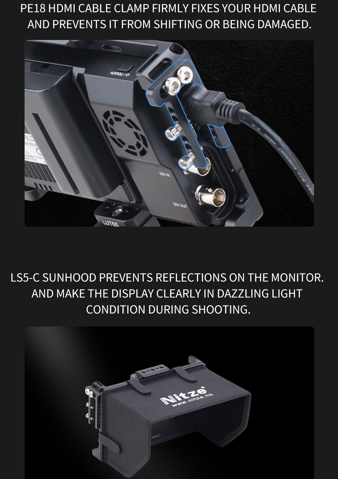 Amazon.co.jp: LUT6/LUT6S 6インチ モニターケージ Nitzeケージ